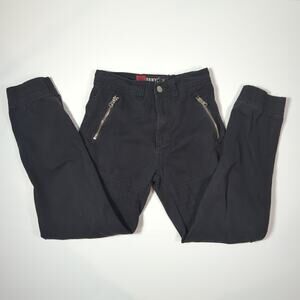 PANYC Black Moto Zip Cargo Jogger Pants Youth Size 12 Streetwear